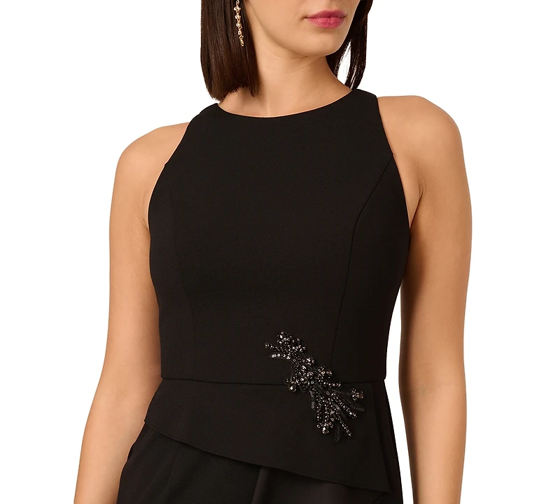 Adrianna Papell Women's Cascading-Ruffle Crepe Gown