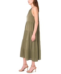 Msk Women's Sleeveless Gauze Midi Dress