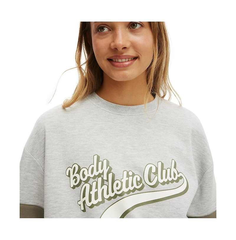 Cotton On Women's Active Ballpark Oversized Graphic Tshirt