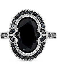 Black Spinel Ring (5 ct. t.w.) in Sterling Silver