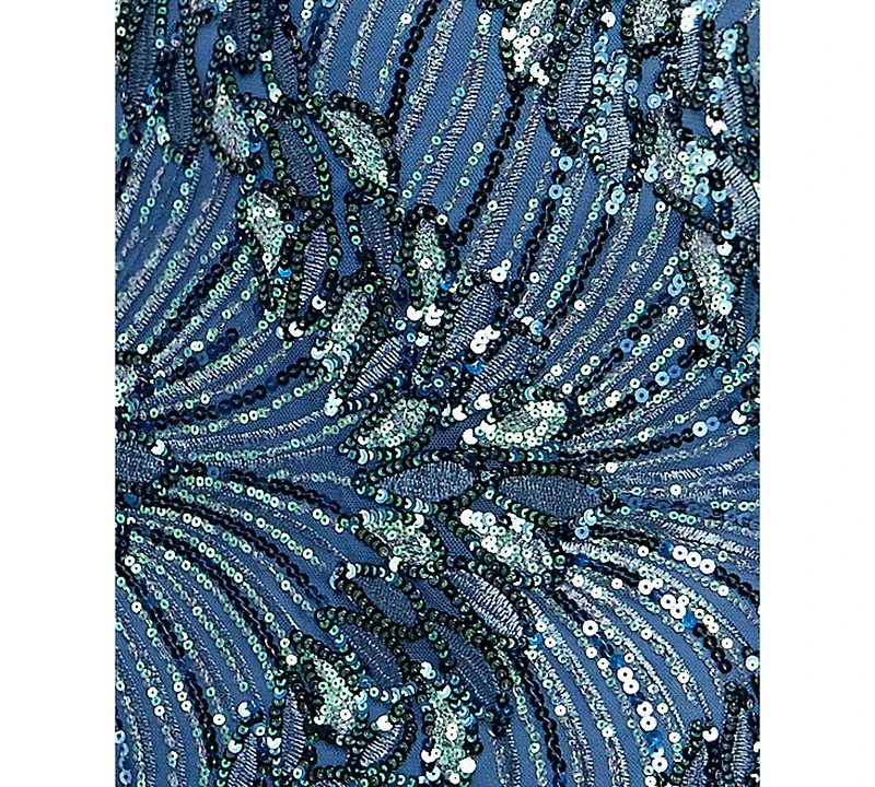 Seni & Cade Juniors' Embroidered Sequined Bodycon Dress