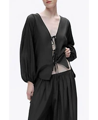 Nocturne Women's Beaded Embroidered Shirt