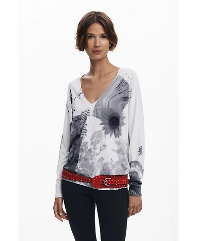 Desigual Women's Fine collage sweater