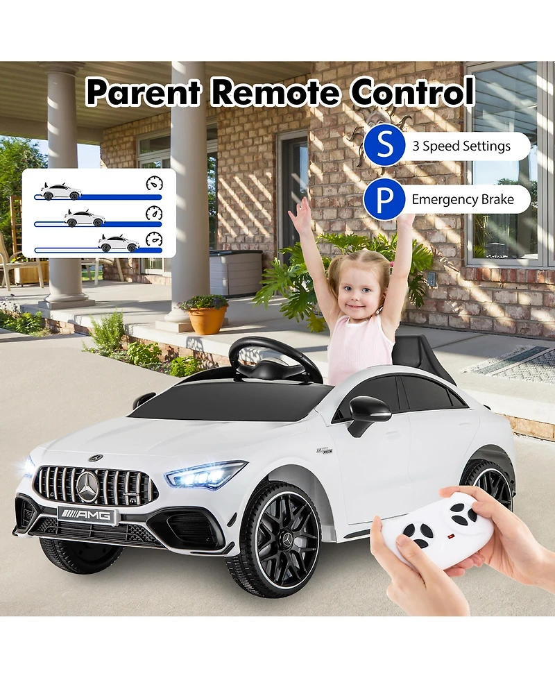 Gymax 12V Kids Ride on Car w/Remote Rocking Function Transport Wheels Lights & Music