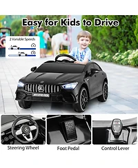 Gymax 12V Kids Ride on Car w/Remote Rocking Function Transport Wheels Lights & Music