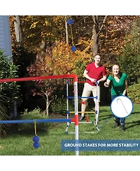 Premium Solid Plastic Ladder Ball Toss Game Set with Ladder Ball Bolas & Carrying Case