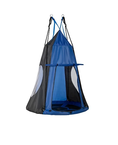 2-in-1 40 Inch Kids Hanging Chair Detachable Swing Tent