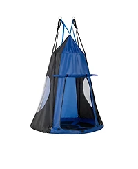 2-in-1 40 Inch Kids Hanging Chair Detachable Swing Tent
