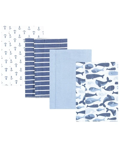 Hudson Baby Infant Boy Cotton Flannel Burp Cloths
