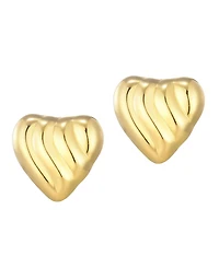 Adornia Stainless Steel Heart Statement Stud Earrings