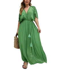 Raffya Women's Diamond Plait Neck Maxi Dress