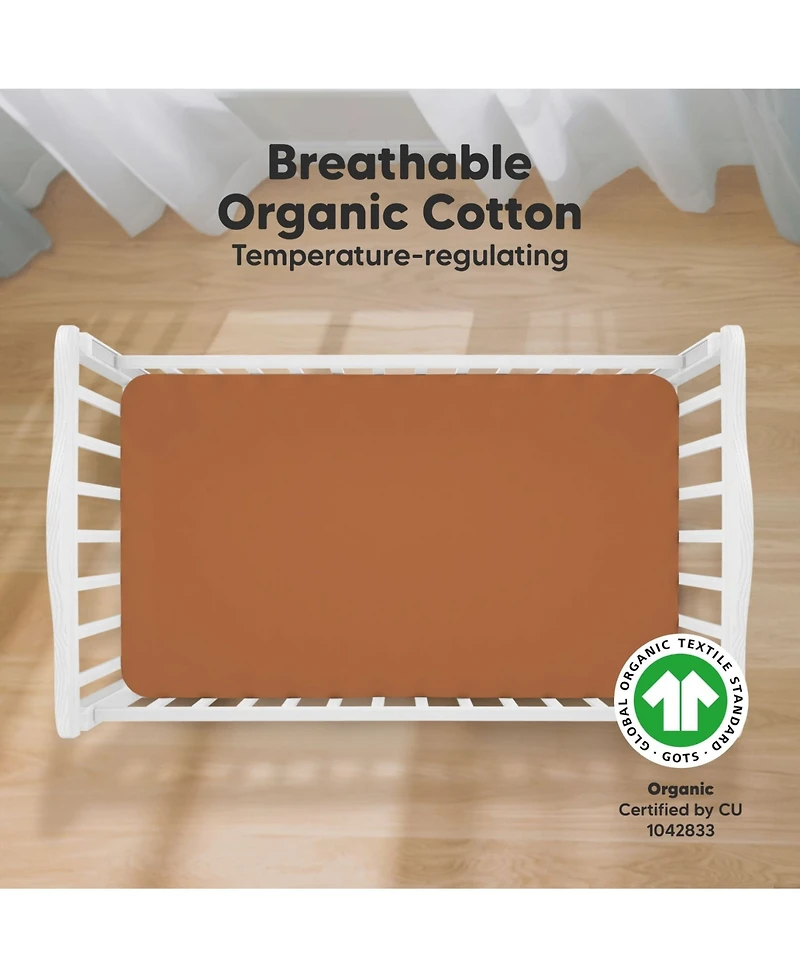 KeaBabies 2pk Soothe Fitted Crib Sheets Neutral, Baby Sheets, Fits Standard Nursery Mattress