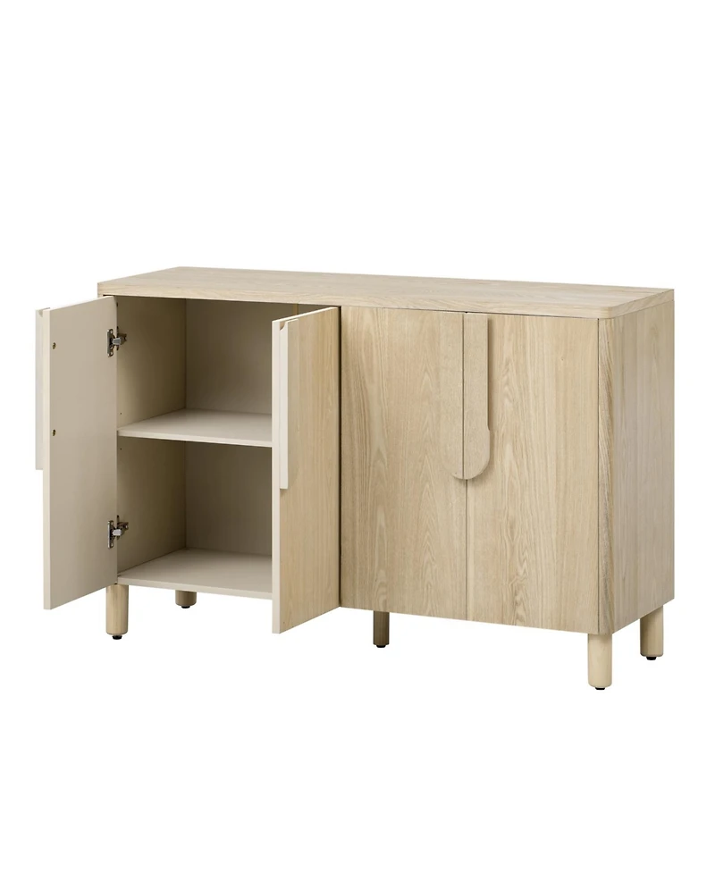 Streamdale Furniture Wood Buffet Cabinet with Arc Handles