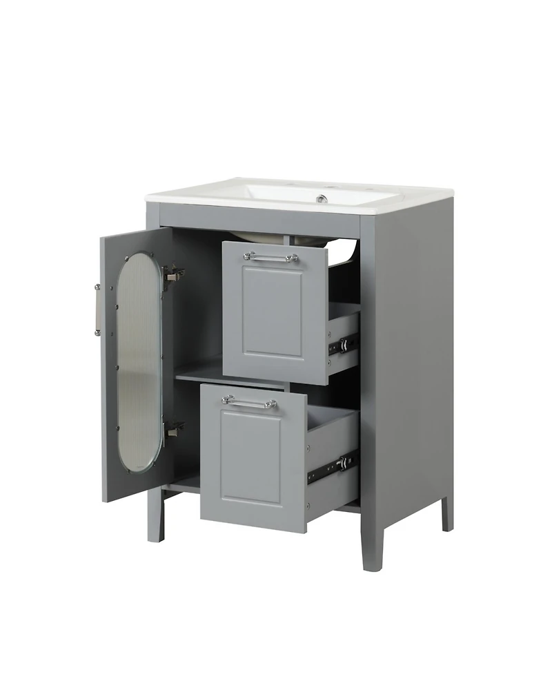 Streamdale Furniture 24" Bathroom Vanity with Sink & Drawers