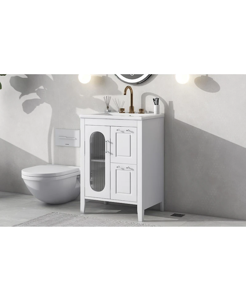 Streamdale Furniture 24" Bathroom Vanity with Sink & Drawers