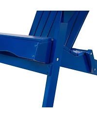 Acacia Wood Folding Adirondack Chair - Rustic Design