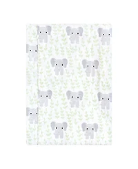 Hudson Baby Cotton Flannel Burp Cloths 7pk, Leafy Elephant, One Size