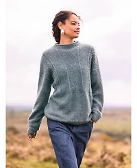 Celtic & Co. Women's British Wool Gansey Sweater