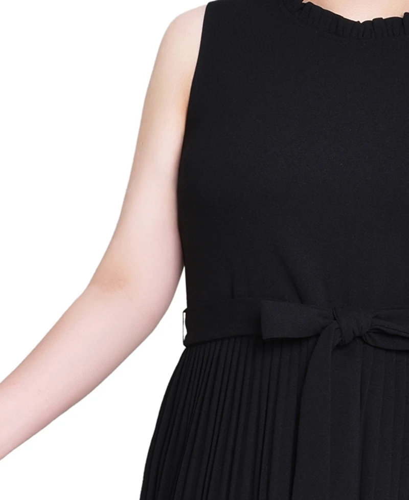 Ny Collection Women's Sleeveless Pleated Skirt Dress