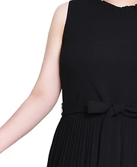 Ny Collection Women's Sleeveless Pleated Skirt Dress
