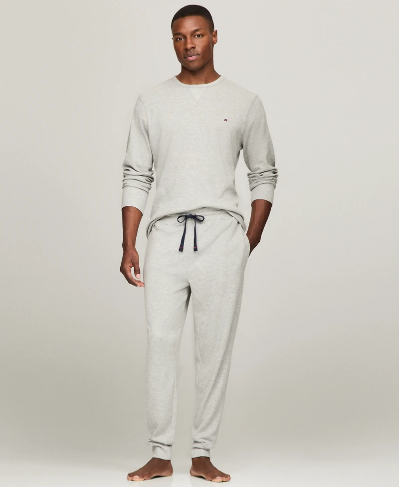 Tommy Hilfiger Men's Waffle-Knit Long-Sleeve Crewneck Thermal Top