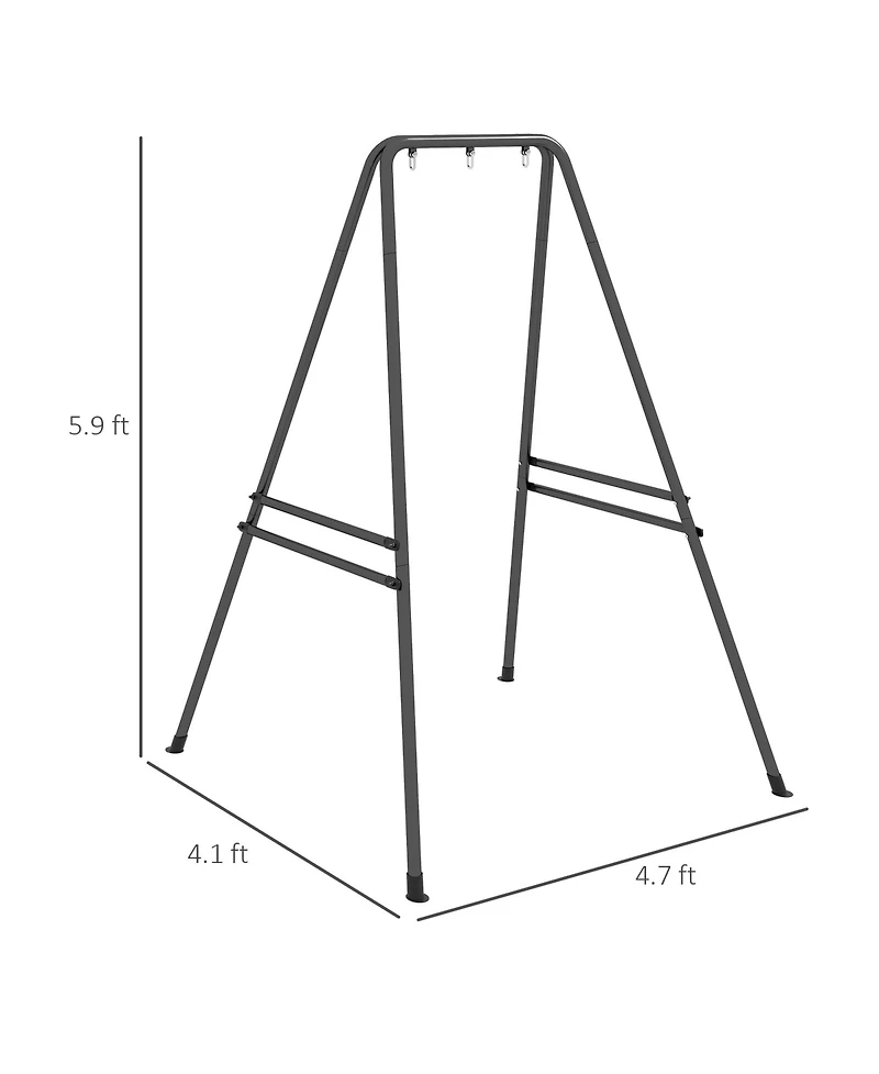 Outsunny Hammock Chair Sd with Outdoor Ready Metal Frame,