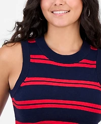 French Connection Women's Padma Striped Fine-Knit Sleeveless Sweater