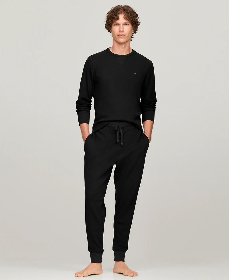 Tommy Hilfiger Men's Waffle-Knit Long-Sleeve Crewneck Thermal Top