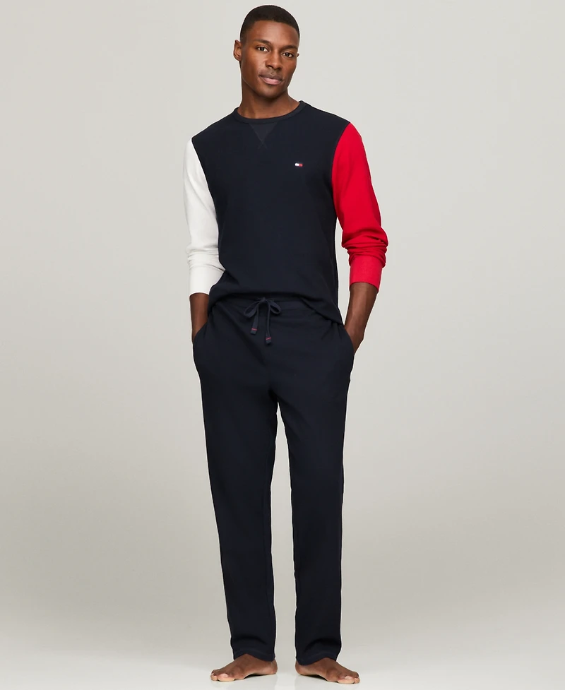 Tommy Hilfiger Men's Thermal Logo Long-Sleeve Pajama Shirt