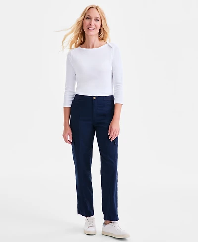 Style & Co Petite Knit-Waist Cargo-Pocket Utility Pants, Macy's Exclusive