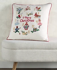 Holiday Lane 12 Days of Christmas Decorative Pillow, 20" x 20", Macy's Exclusive