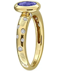 Tanzanite (3/4 ct. t.w.) & Diamond (1/4 Band 10k Gold
