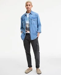 Sun Stone Mens Marshall Western Shirt Ford Bronco Ride Regular Fit Graphic T Shirt Morrison Straight Tapered Fit Garment Dyed Cargo Pants Macys Exclusive