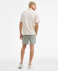 Sun Stone Mens Camp Mays Regular Fit Printed Button Down Shirt Peter Regular Fit 6 Cotton Field Shorts Macys Exclusive