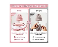Sentro 48-Needle Pink Knitting Machine | 1-Touch Knitting for Scarves, Hats & Sweaters | Beginner & Diy Friendly | Includes Tutorial & Tools