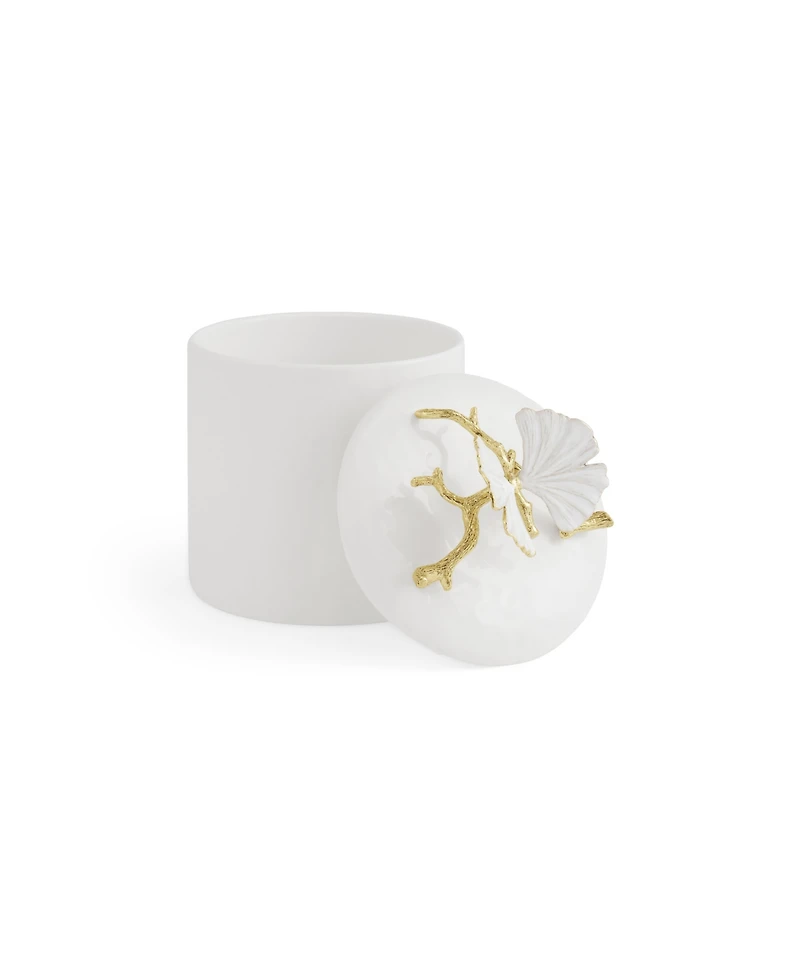 Michael Aram Butterfly Ginkgo Gold Extra Small Porcelain Canister