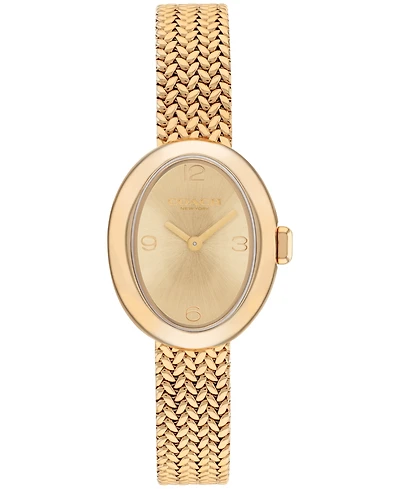 Coach Women's Sammy Gold Tone Stainless Steel Mesh Bracelet Watch, 22.5mm