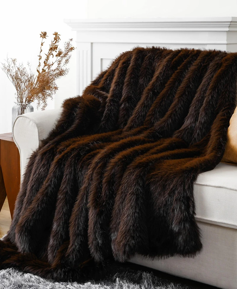 Battilo Lifestyle Faux Fur Throw, 60" x 80"