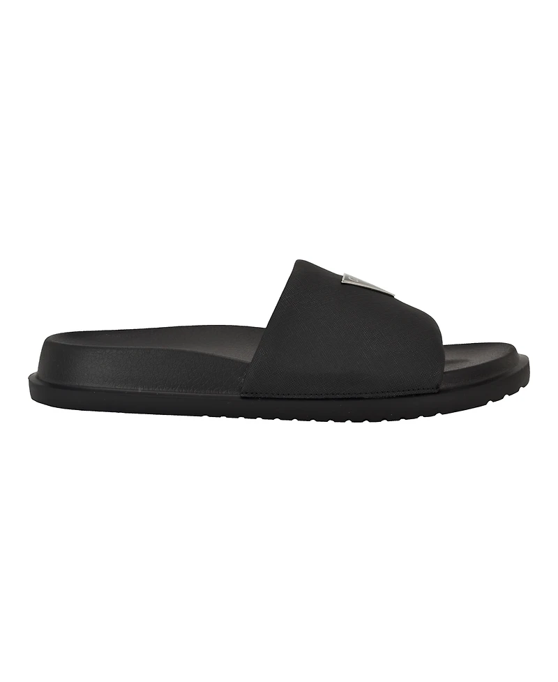 Guess Men's Vesper Branded Slip-on Fashion Slides