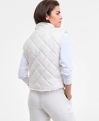 Id Ideology Women's Reversible Sherpa Zip-Front Vest, Macy's Exclusive