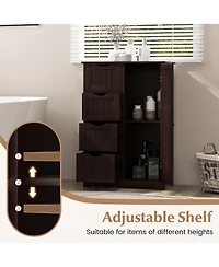 Volenca Standing Indoor Wooden Cabinet with 4 Drawers