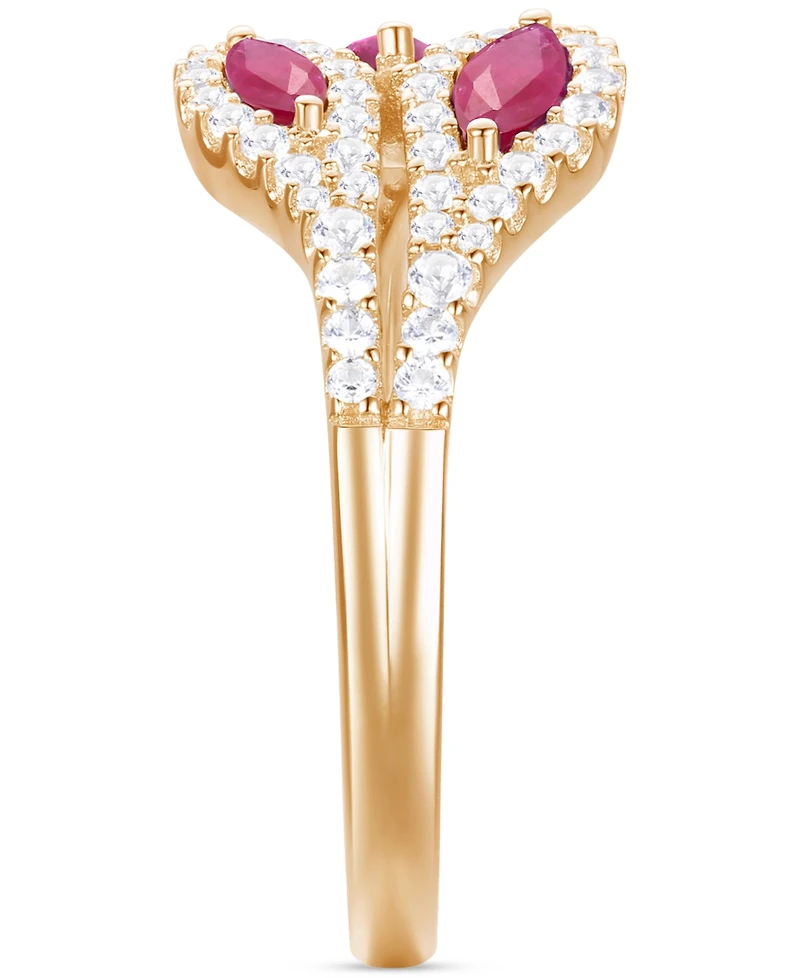 Gemstone (5/8 ct. t.w.) & Diamond (1/3 Multi-Stone Ring 14k Gold