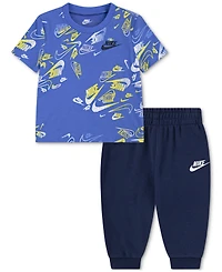 Nike Baby Boys Printed Reveal T-Shirt & Pants, 2 Piece Set