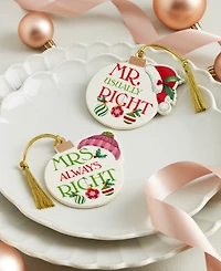 Lenox Mr. & Mrs. Ornaments, Set of 2