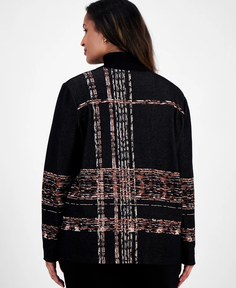 Anne Klein Plus Turtleneck Luxe-Stitch Sweater