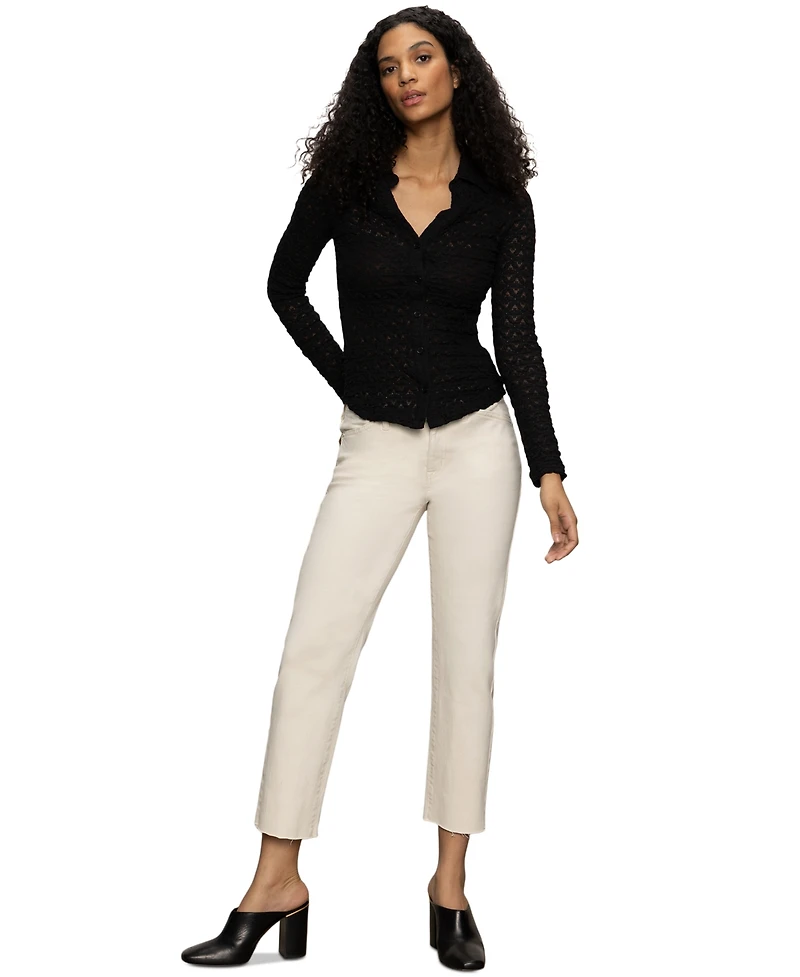 Sanctuary Women's Dreamgirl Lace Button-Up Shirt