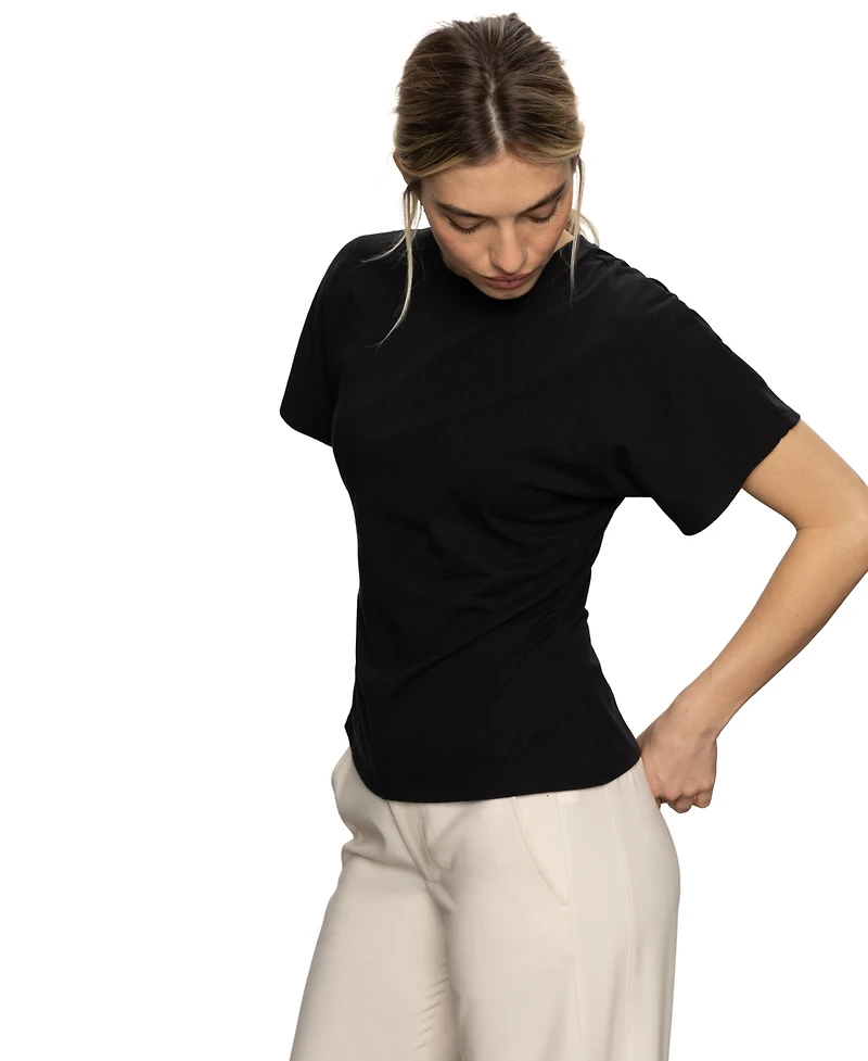 Sanctuary Women's Cotton Shirred-Waist Dolman T-Shirt