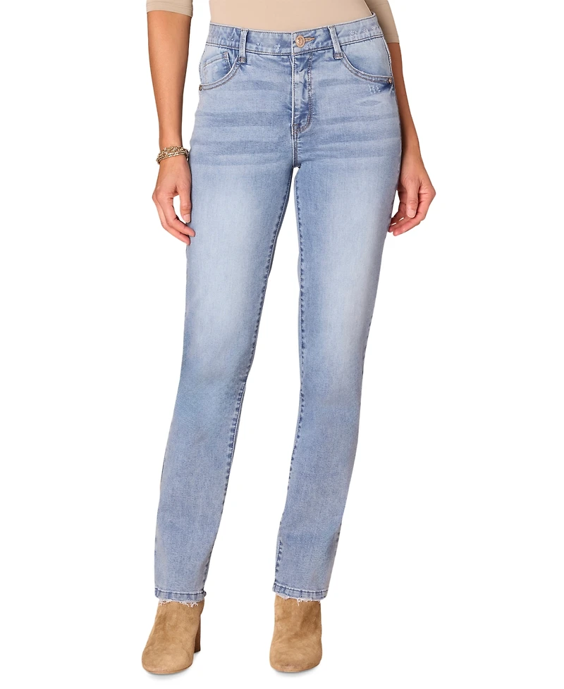 Democracy Women's High-Rise Ab-Solution Straight-Leg Jeans