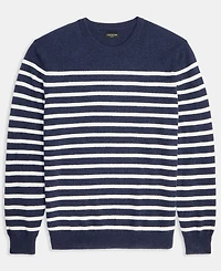Club Room Men's Breton Regular-Fit Stripe 100% Cashmere Sweater