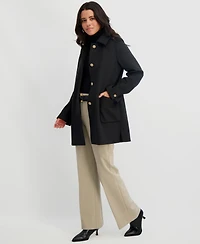 Tahari Women's Collared Single-Breasted Coat
